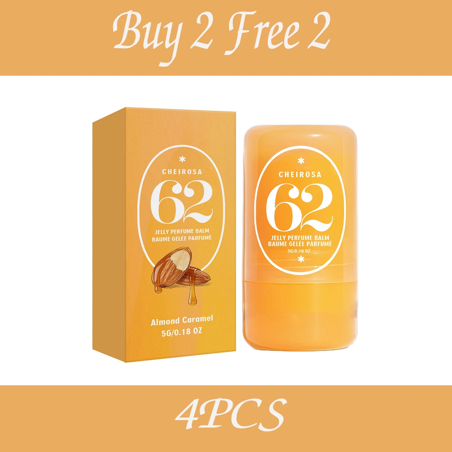 AMZ 5g Solid Fragrance (almonds caramel) Elegant Fragrance Exudes Gentle Charm Commuting Date Portable Fragrance