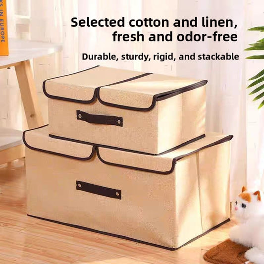 Foldable Double-Lid Storage Organizer Box