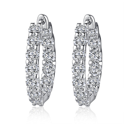 Geometric Moissanite Sterling Silver Earrings