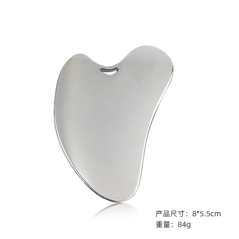 Heart Shape Stainless Steel Gua Sha Board Facial Massage Tool