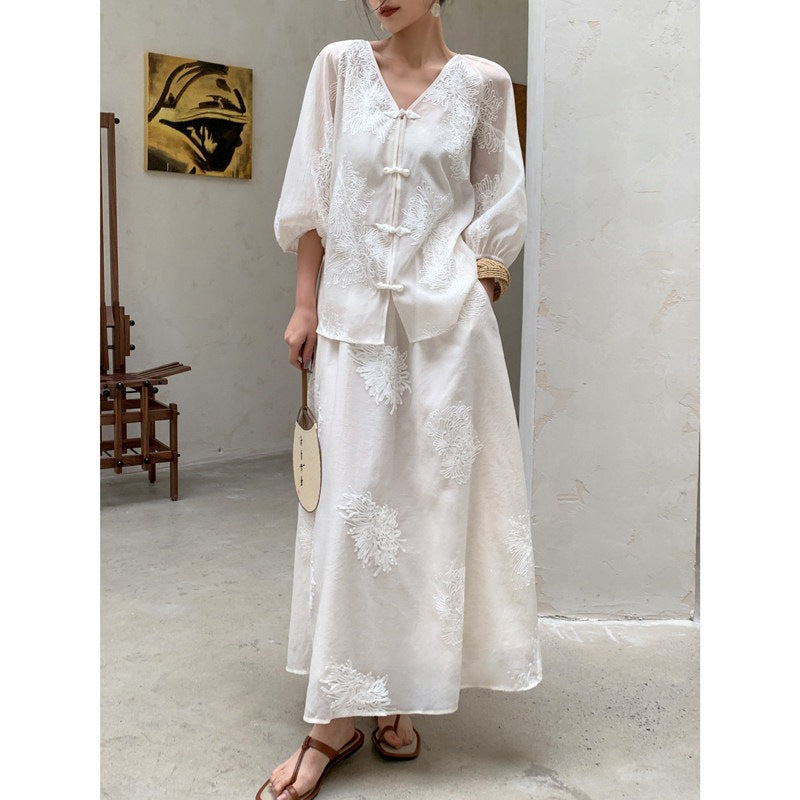 Womens Chinese Style Two Piece Set