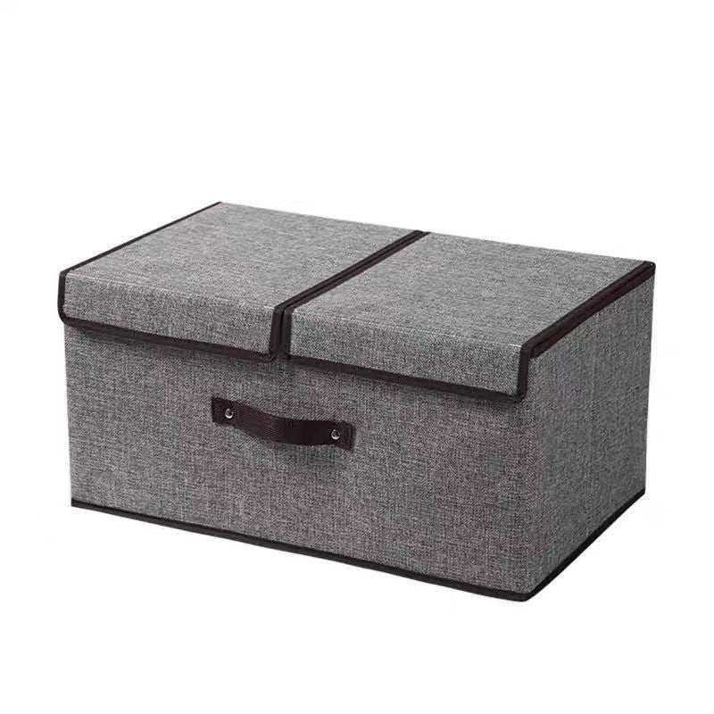 Foldable Double-Lid Storage Organizer Box