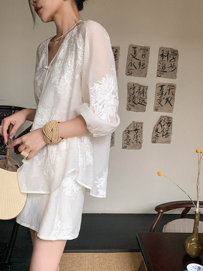 Womens Chinese Style Two Piece Set