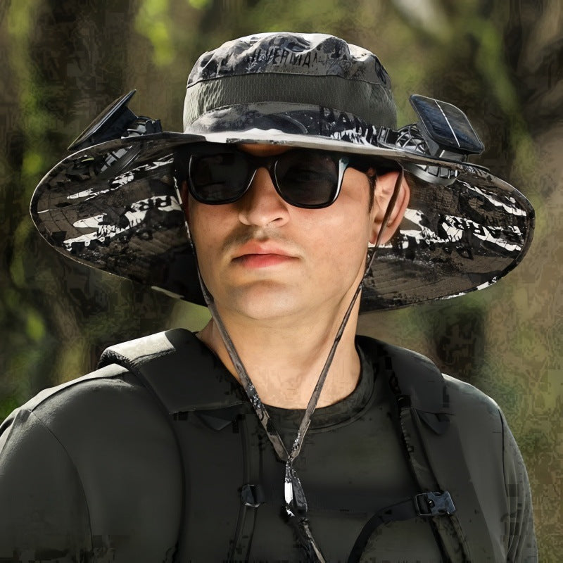 Solar Powered Cooling Hat with Built-in Fan