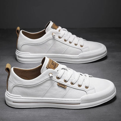 Men's Leather Slip-On Sneakers