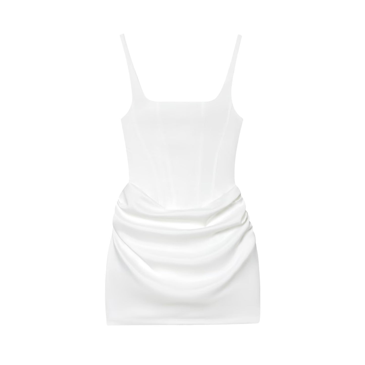 French-Style Sleeveless Bodycon Tie-Waist Dress