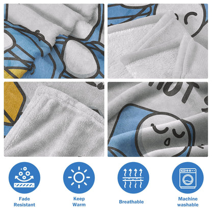 Digital-printed flannel throw blanket