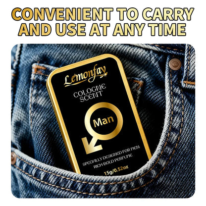 Lemonfay men's cologne balm, with a rich and long-lasting scent, portable, suitable for daily use and dates