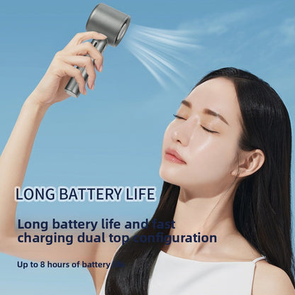 Mini USB Rechargeable Handheld Fan with Digital Display