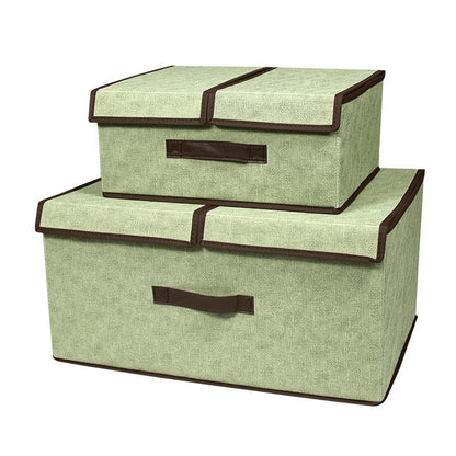 Foldable Double-Lid Storage Organizer Box