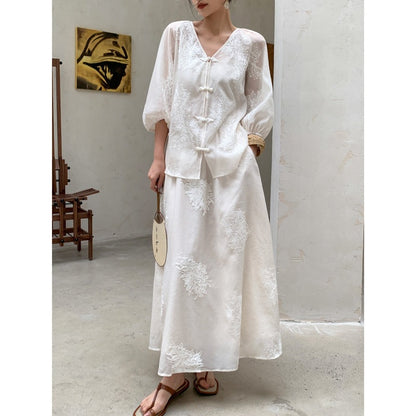 Womens Chinese Style Two Piece Set