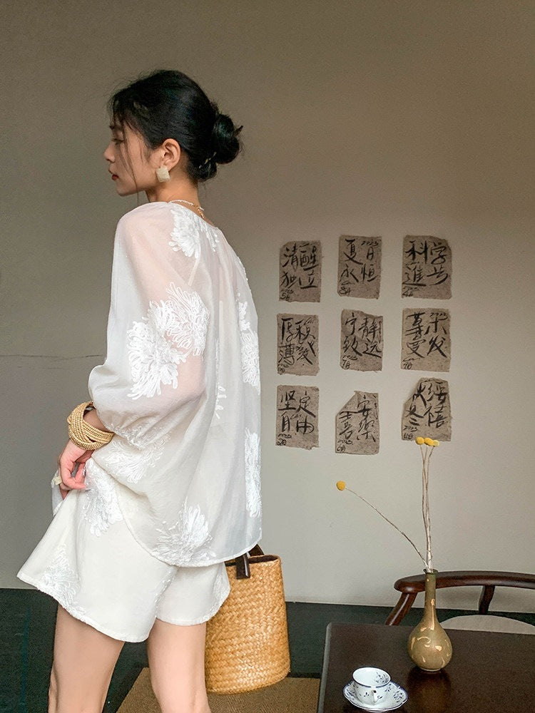 Womens Chinese Style Two Piece Set