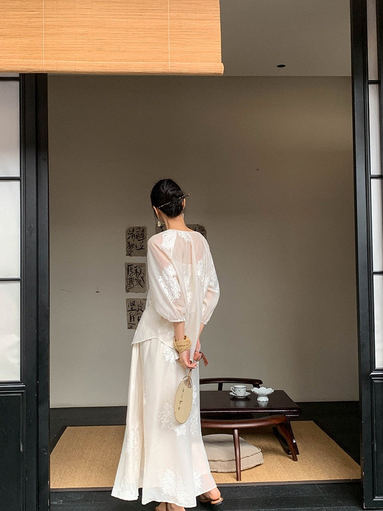 Womens Chinese Style Two Piece Set