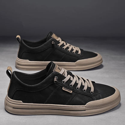 Men's Leather Slip-On Sneakers