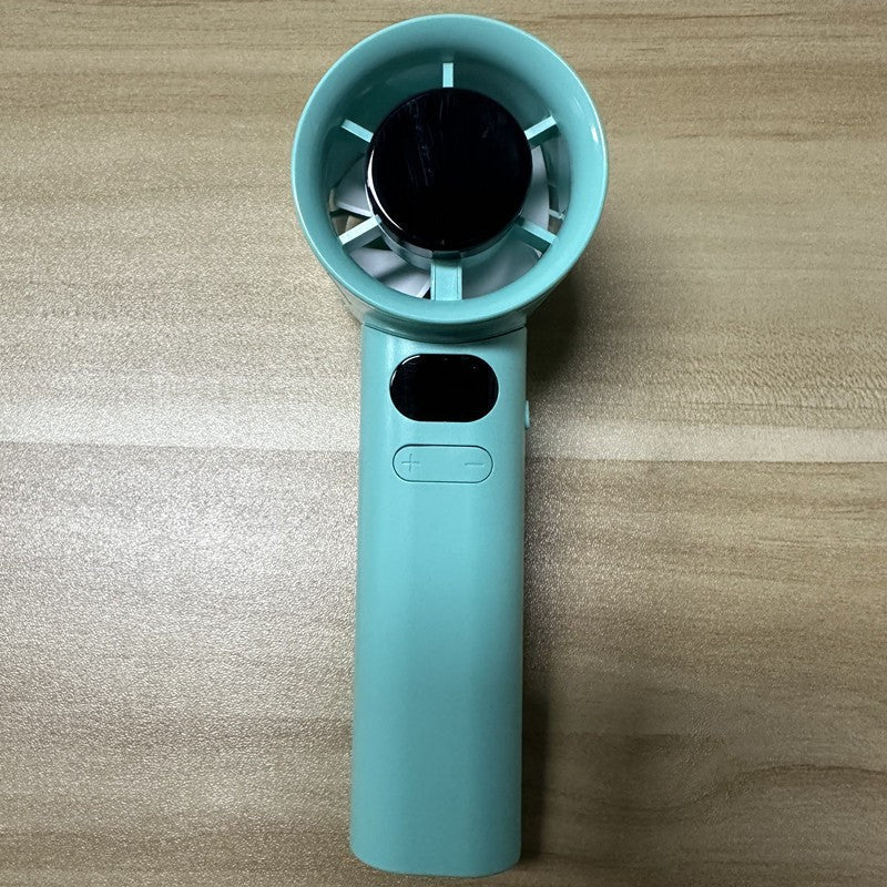 Mini USB Rechargeable Handheld Fan with Digital Display