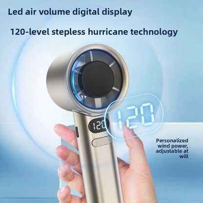 Mini USB Rechargeable Handheld Fan with Digital Display