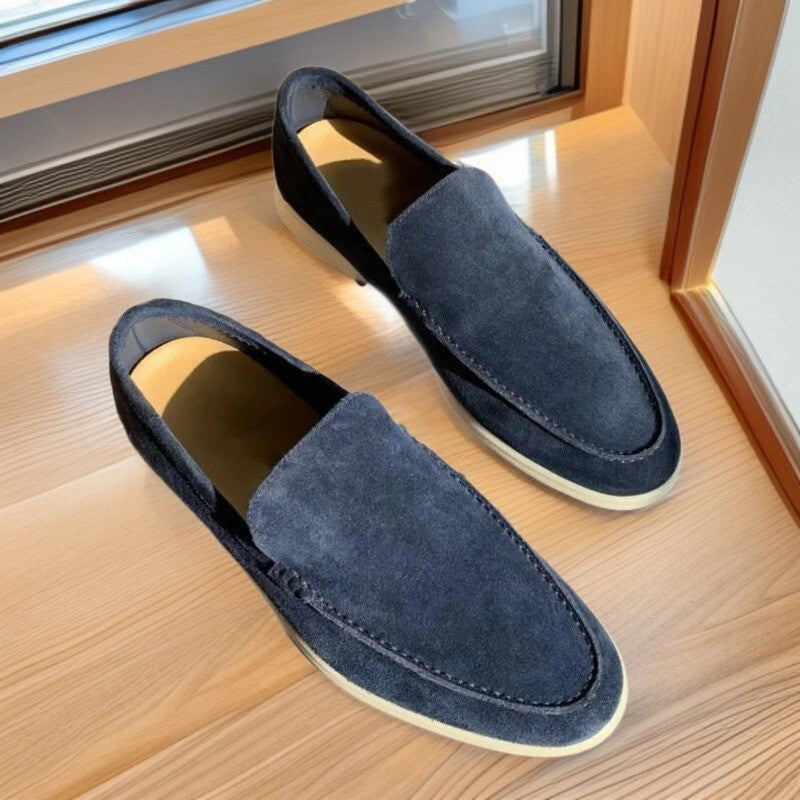 Classic Vintage Mens Loafers Flat Casual Shoes