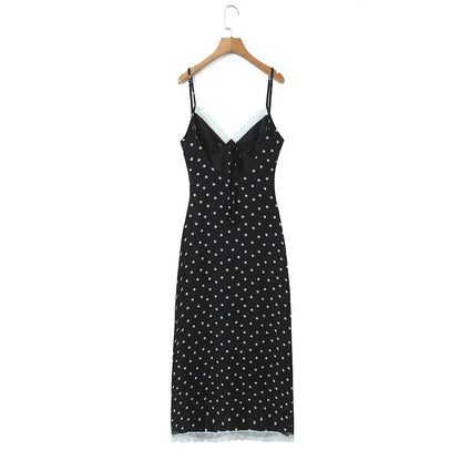 V-Neck Lace Sleeveless Dress